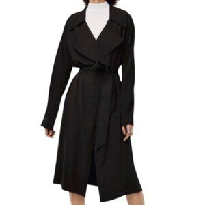 500 Maison Cinqcent black belted long coat size L